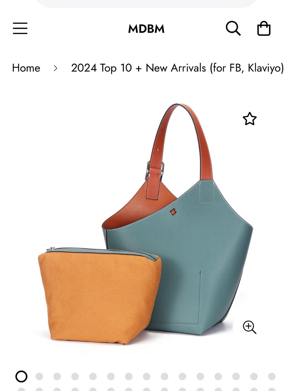 Marseille Cholet Two-Tone Green Leather Shoulder Bag with Adjustable Tan Strap